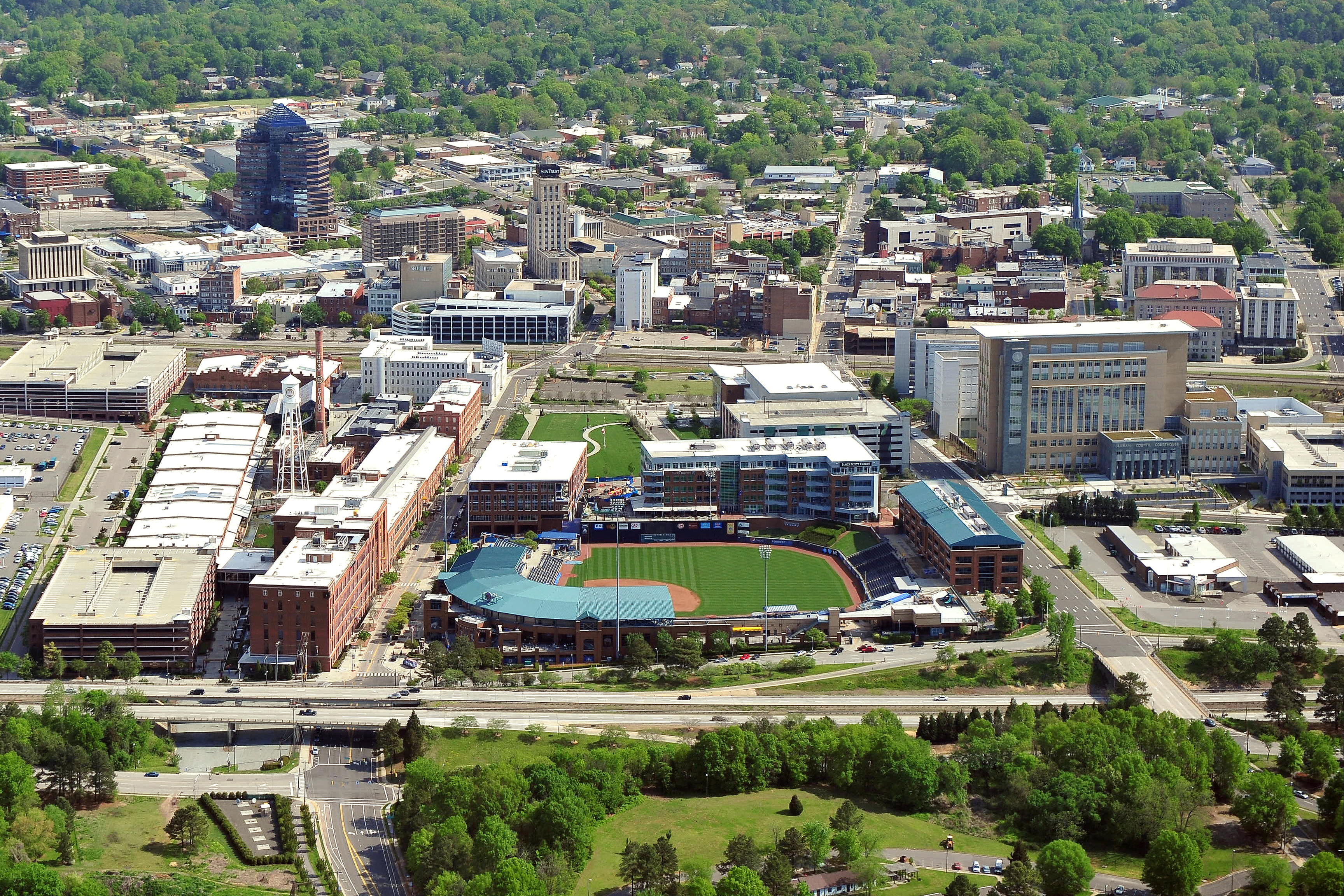 Aerial View of Durham, NC