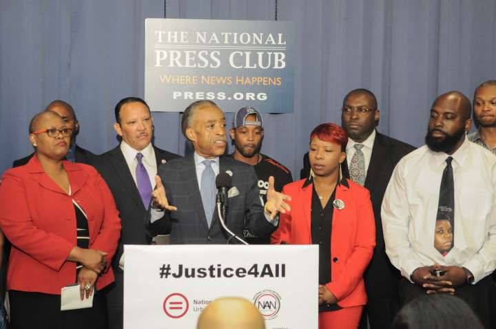 Sharpton with families of Michael Brown and Eric Garner