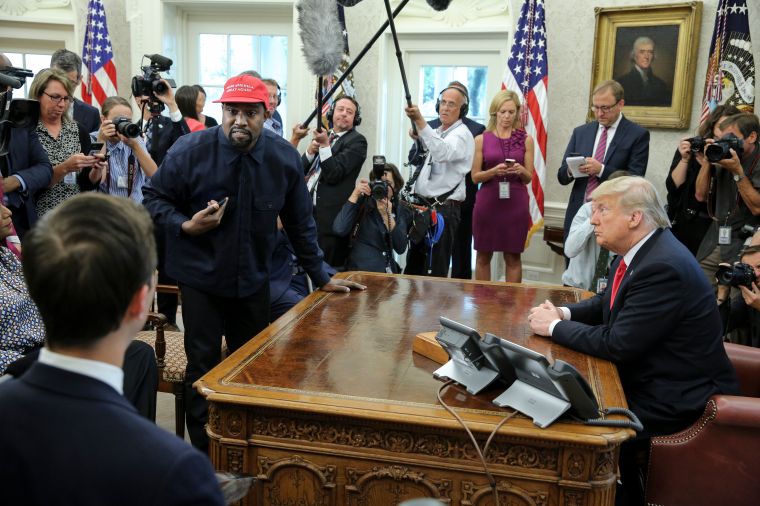 Kanye grandstanding in the Oval Office