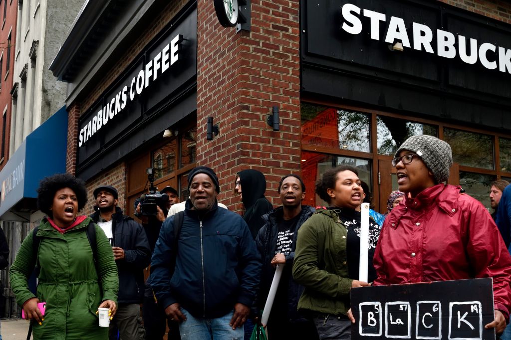 Ongoing Anti-Racism Protest at Starbucks in Philadelphia, PA