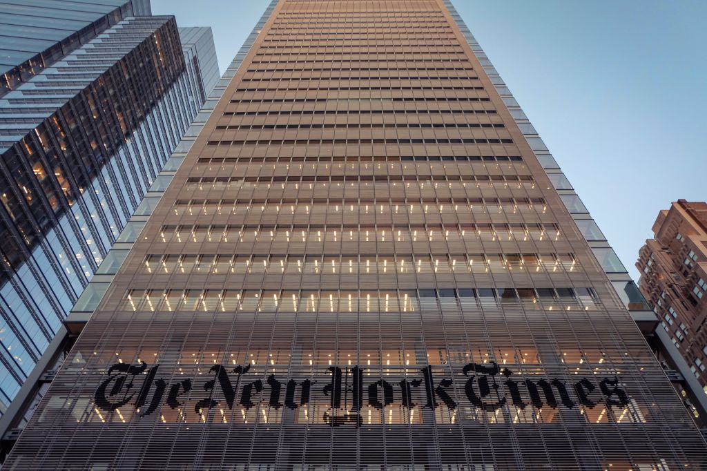 USA, New York City, New York Times Building