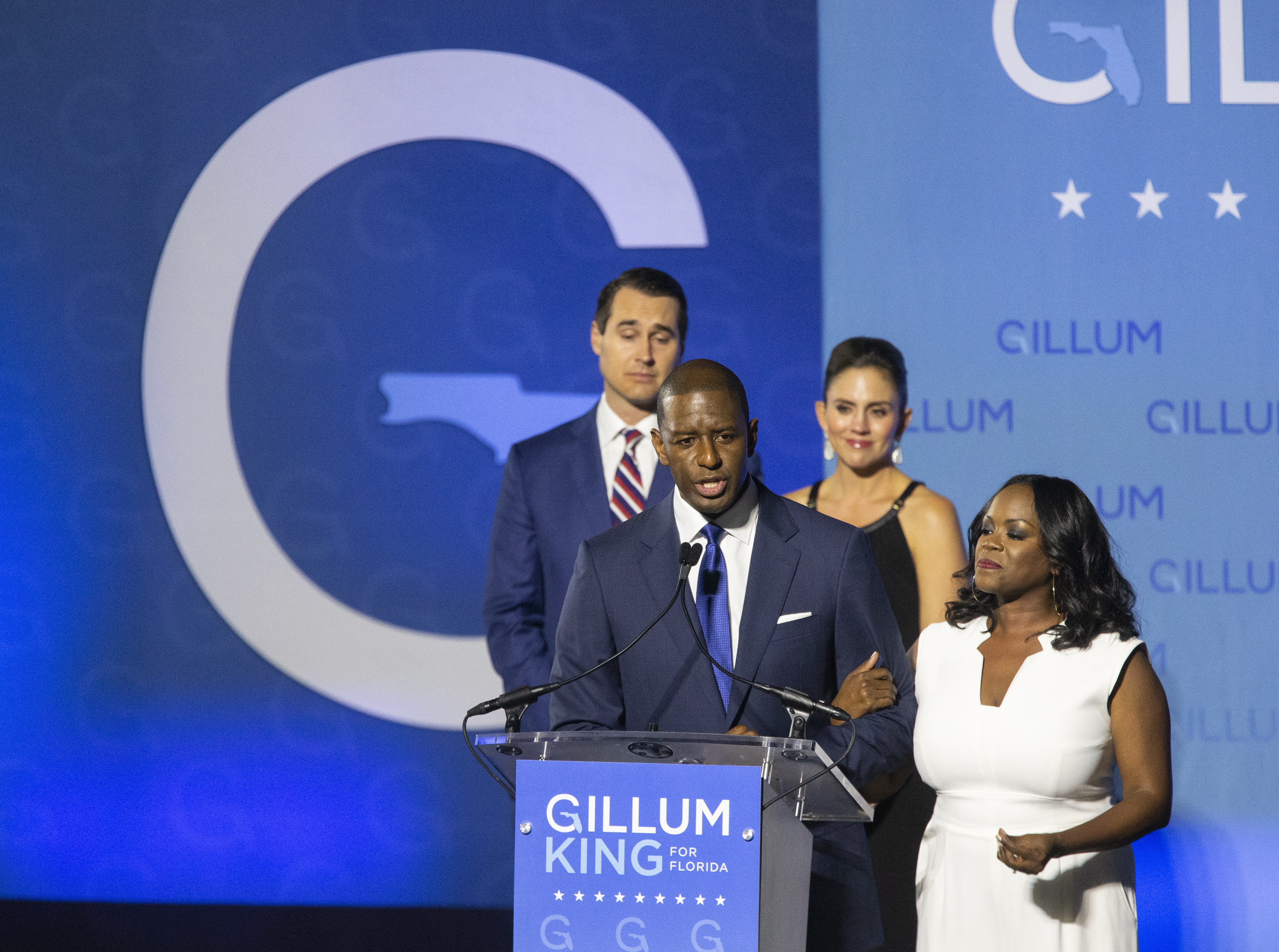 Democratic Candidate For Governor In Florida Andrew Gillum Holds Election Night Watch Party In Tallahassee