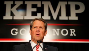 Republican Candidate For Governor Brian Kemp Attends Election Night Event In Athens, Georgia