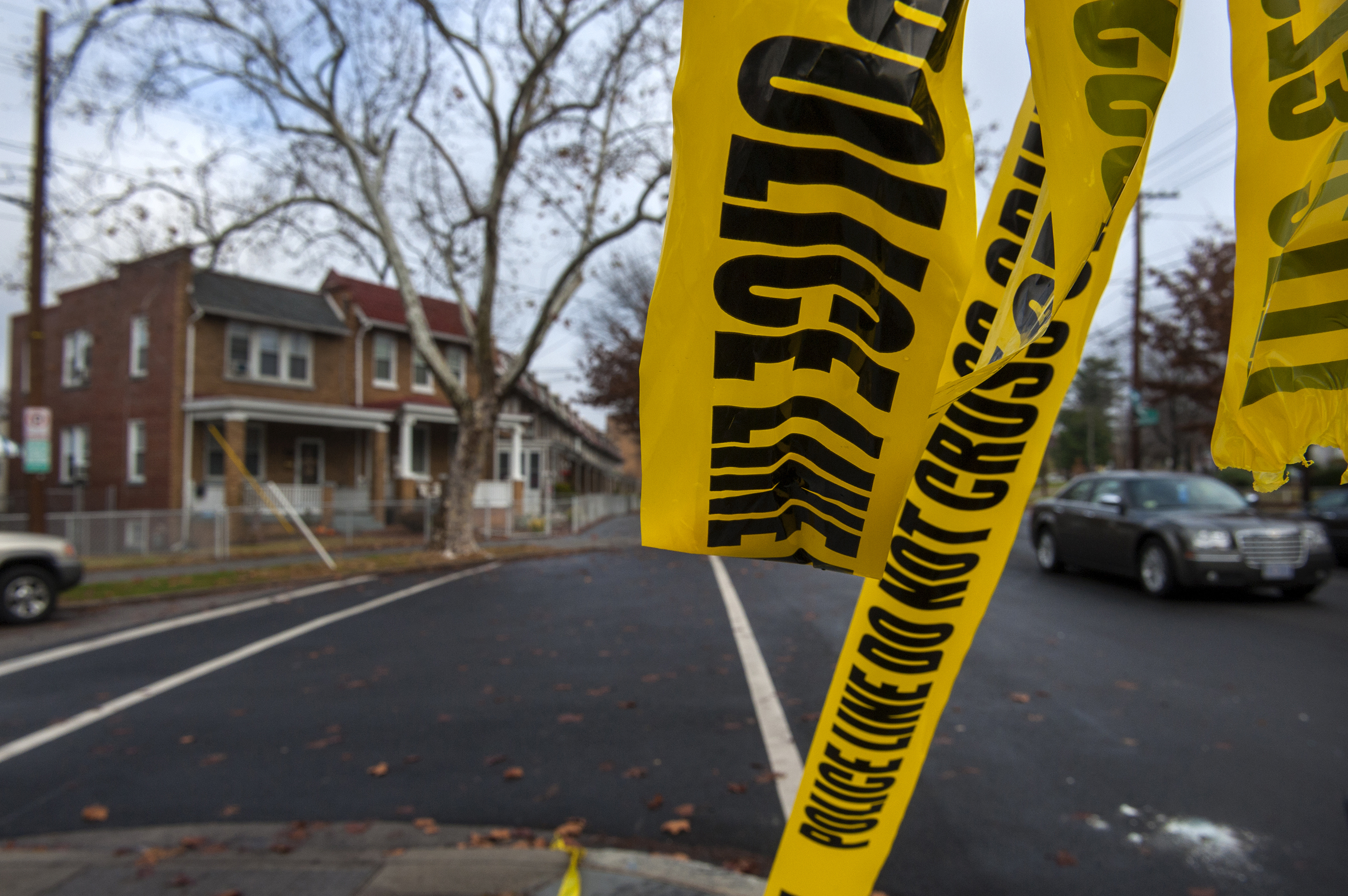 The scene of a fatal shooting on a bus which also injured a child near the intersection of 19th St. and Minnesota Ave. SE