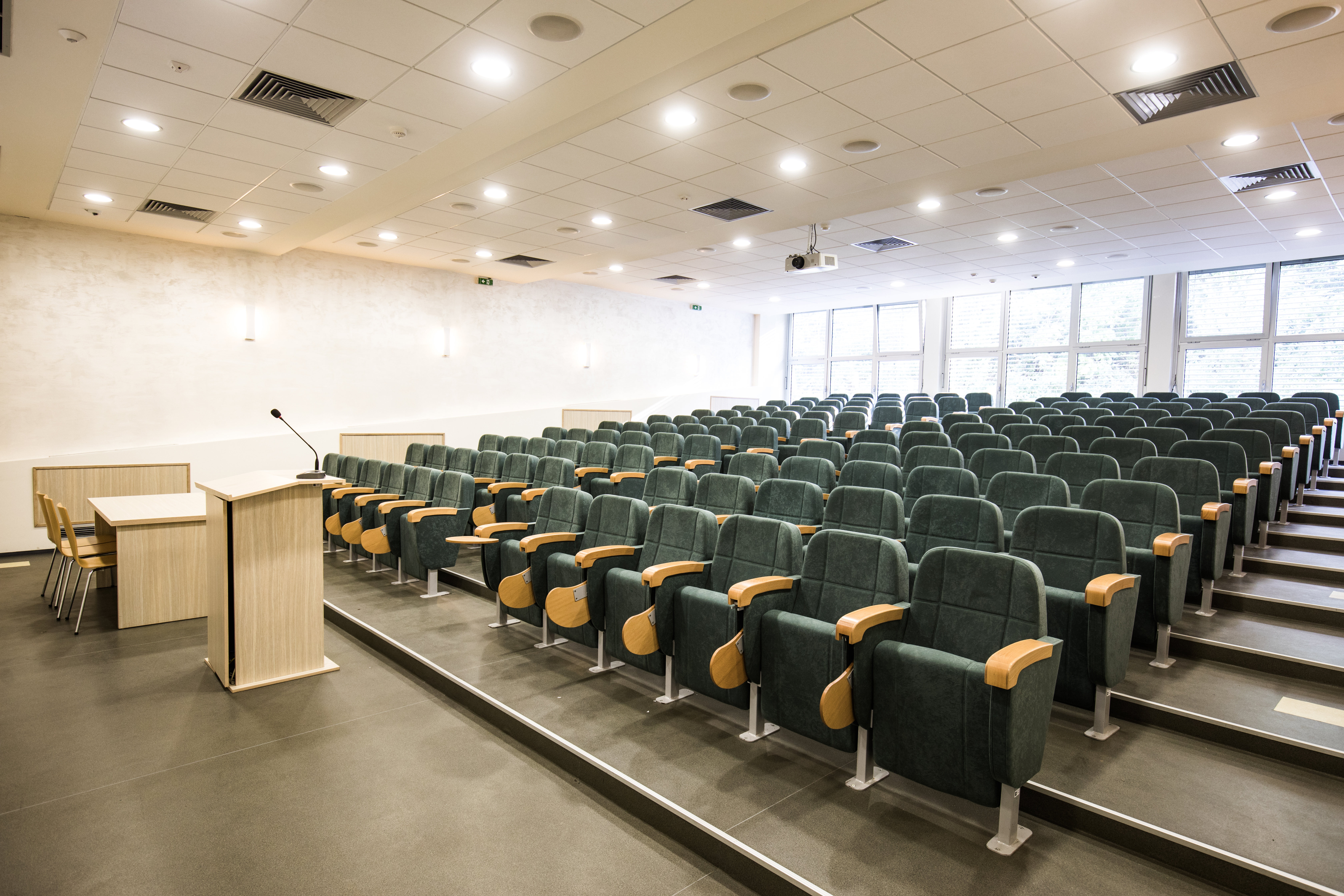 Empty lecture hall!