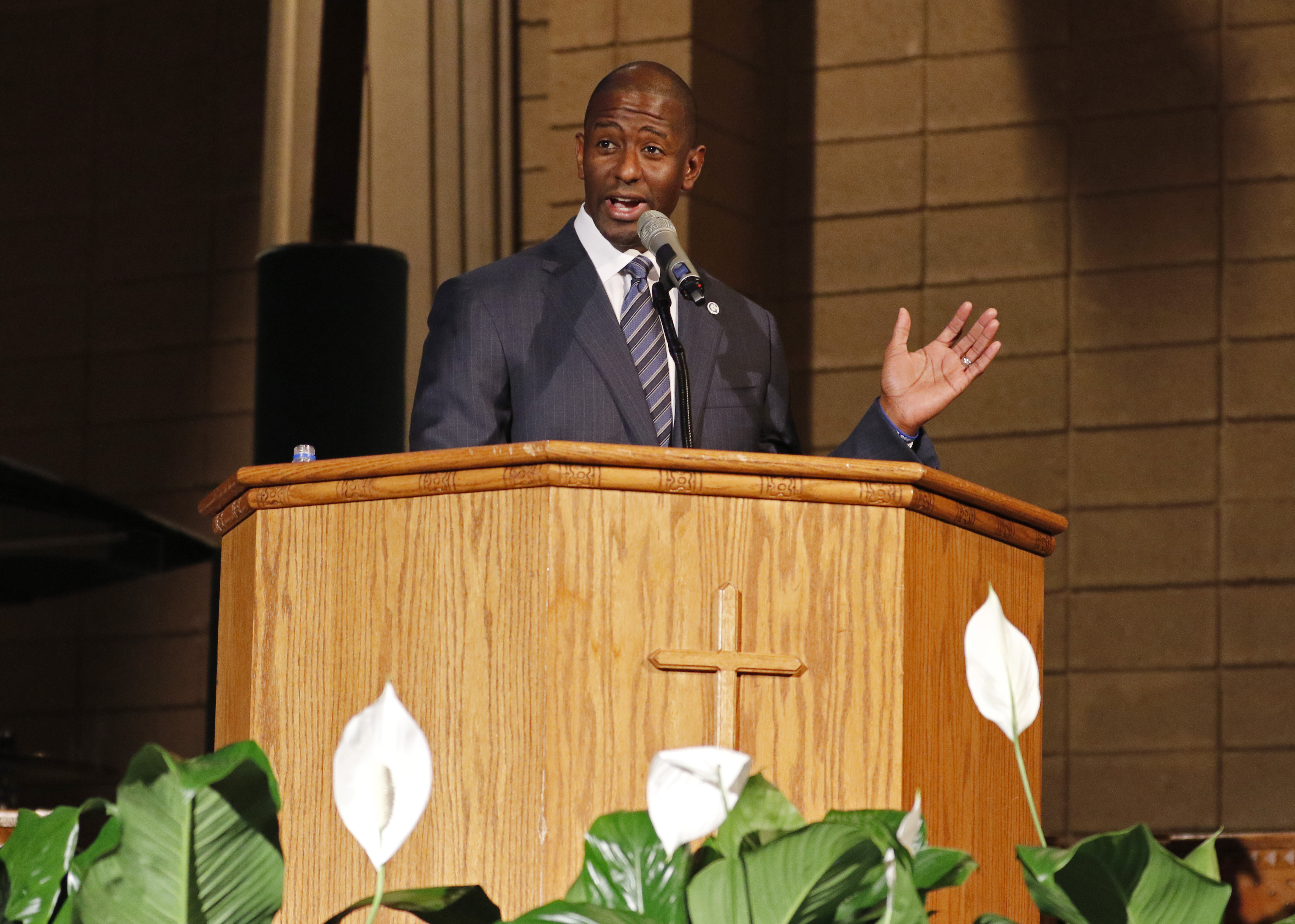 Andrew Gillum Attends Church Event To Advocate For Election Recount
