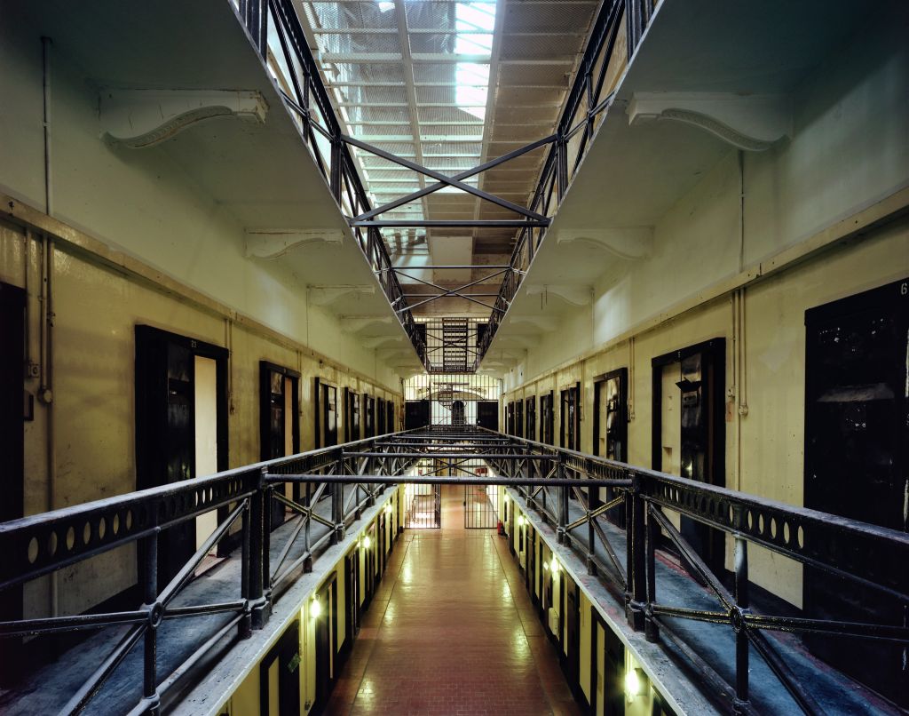 Crumlin Road prison, closed in 1996, now a museum in Belfast, Northern Ireland. Designed by Sir Charles Lanyon, built between 1843 and 1845 one of the most advanced prisons of its day