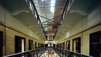 Crumlin Road prison, closed in 1996, now a museum in Belfast, Northern Ireland. Designed by Sir Charles Lanyon, built between 1843 and 1845 one of the most advanced prisons of its day