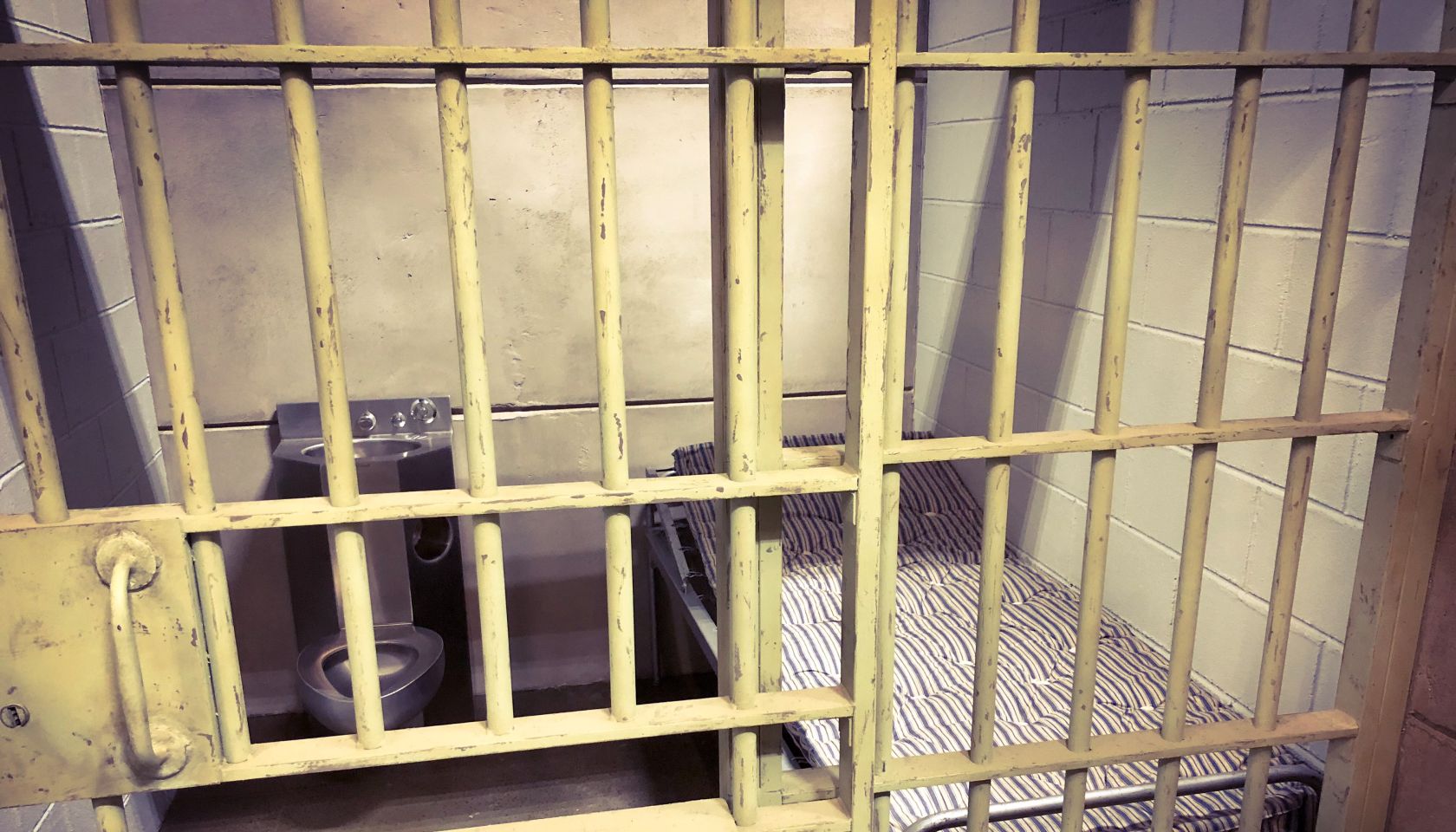 Jail cell with the door close
