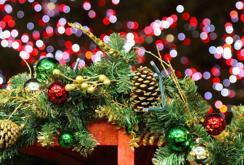 Lighting and Christmas tree decorations seen around London's...