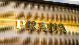 Logo of PRADA is pictured at Central, Hong Kong. PRADA is an...