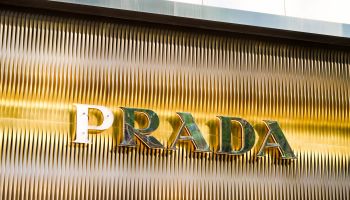 Logo of PRADA is pictured at Central, Hong Kong. PRADA is an...