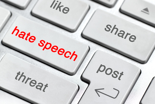 Hate Speech on keyboard