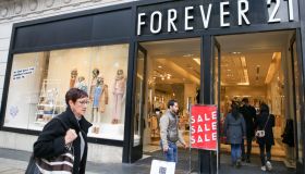 Shoppers are seen outside Forever 21 store on London's...