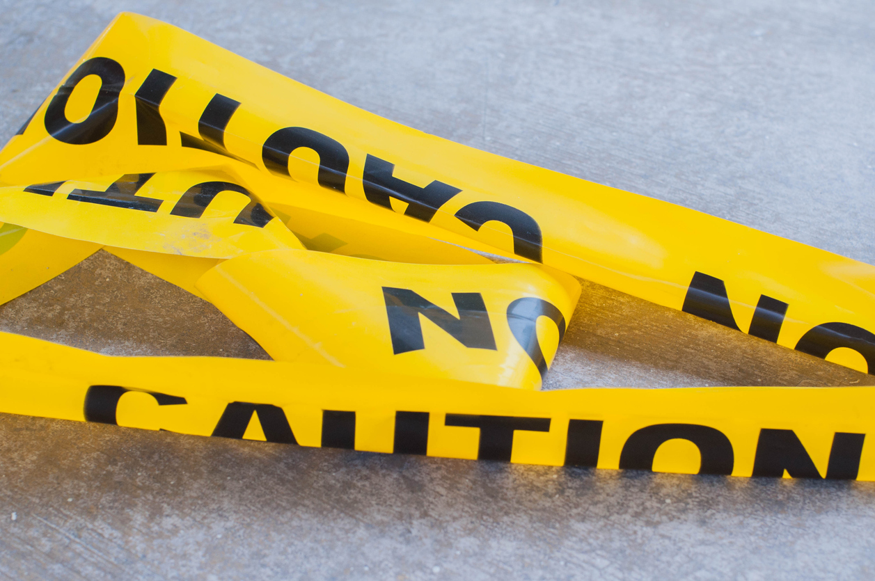 Yellow caution tape