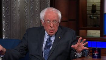 Bernie Sanders during an appearance on CBS' 'The Late Show with Stephen Colbert.'
