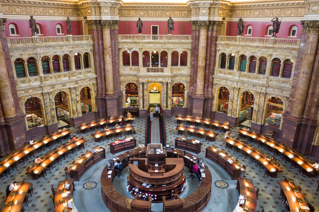 Interior view of the Library of Congress Thomas Jefferson Building