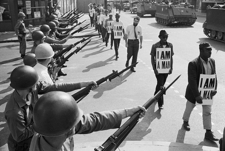 Soldiers at Civil Rights Protest