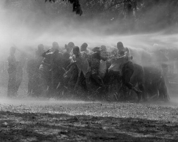 Race riots in Birmingham, Alabama.