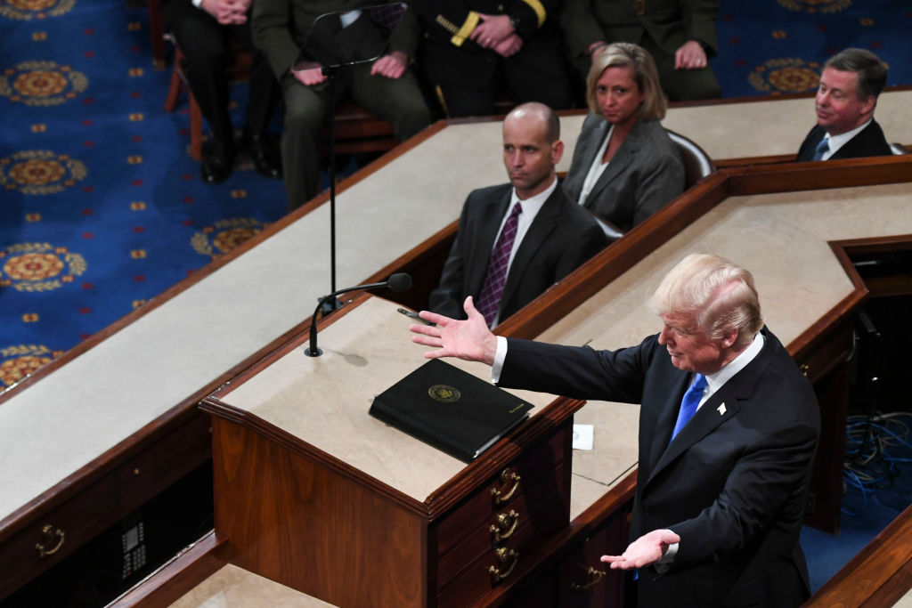 President Trump Delivers His First State of The Union Address To Joint Session of Congress