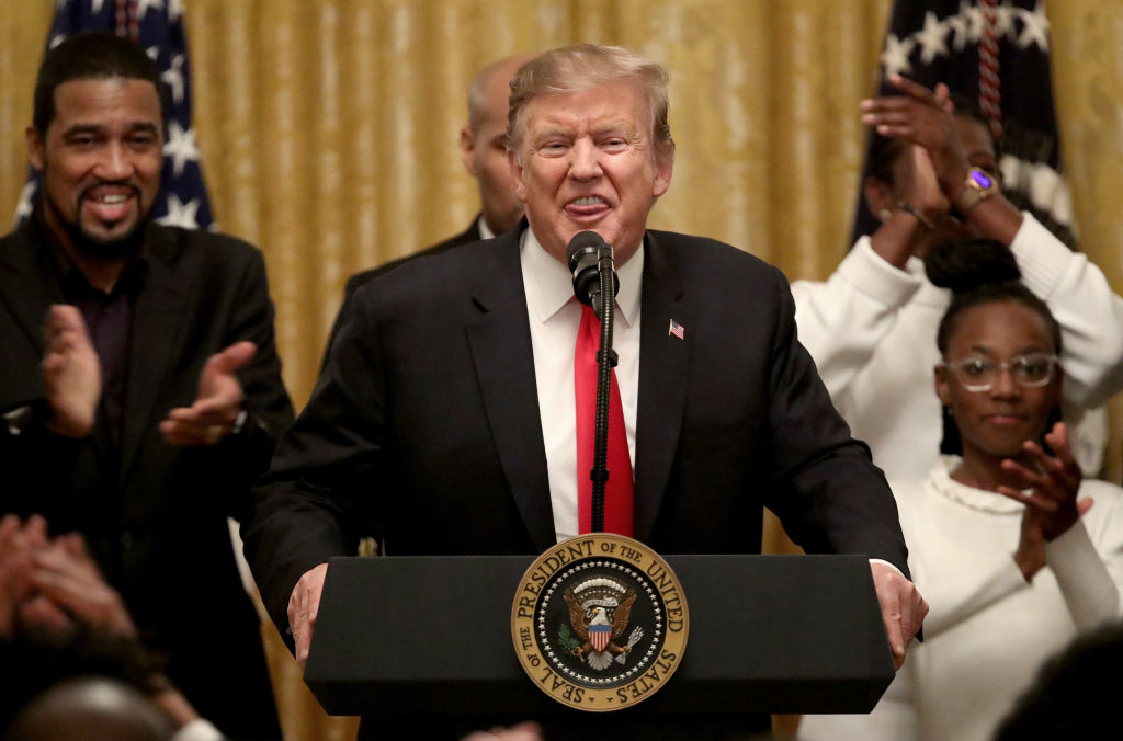 President Donald Trump Participates In A Reception For National African-American History Month