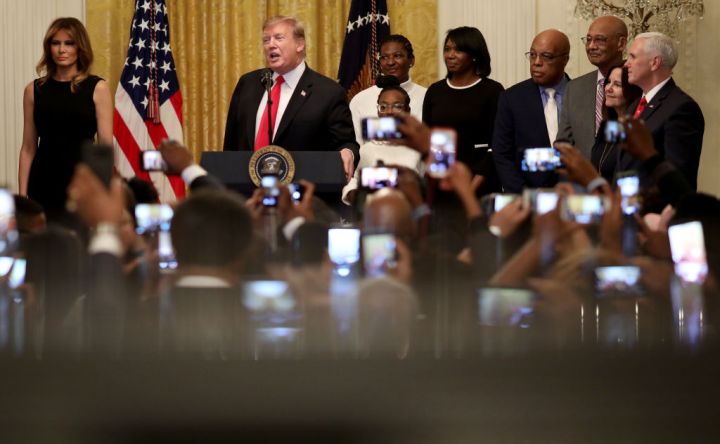 President Donald Trump Participates In A Reception For National African-American History Month