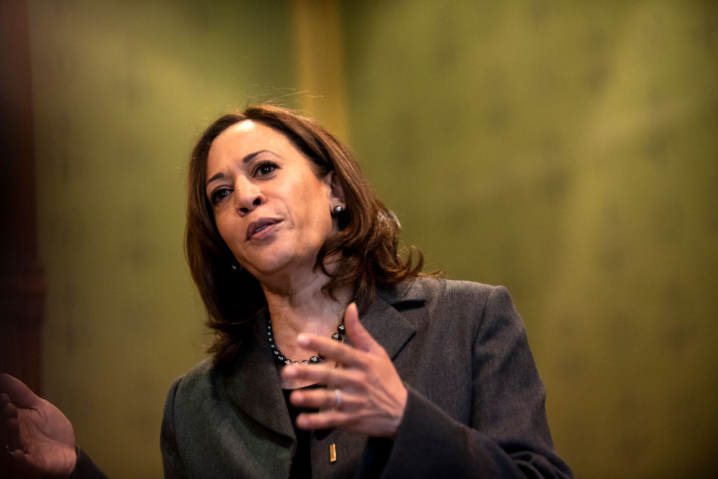 Democratic Presidential Candidate Sen. Kamala Harris Attends Asian and Latino Coalition Discussion At Iowa Capitol Statehouse