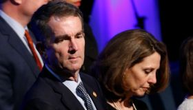 Virginia Gov. Ralph Northam Attends Funeral For State Trooper