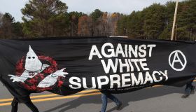 Anti Klu Klux Klan protesters gather in Danville, Virginia