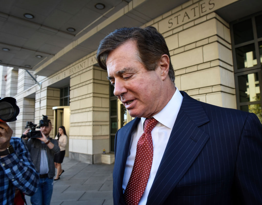 Paul Manafort and his former business partner Rick Gates at U.S. District Court, in Washington, DC.