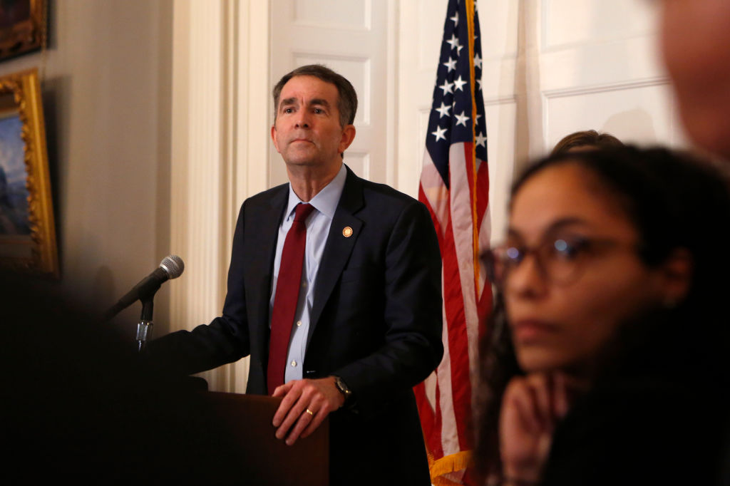 Governor Ralph Northam addresses the media the day after a photo of a person in Blackface and another dressed in a KKK uniform were discovered on his page in his medical school yearbook.