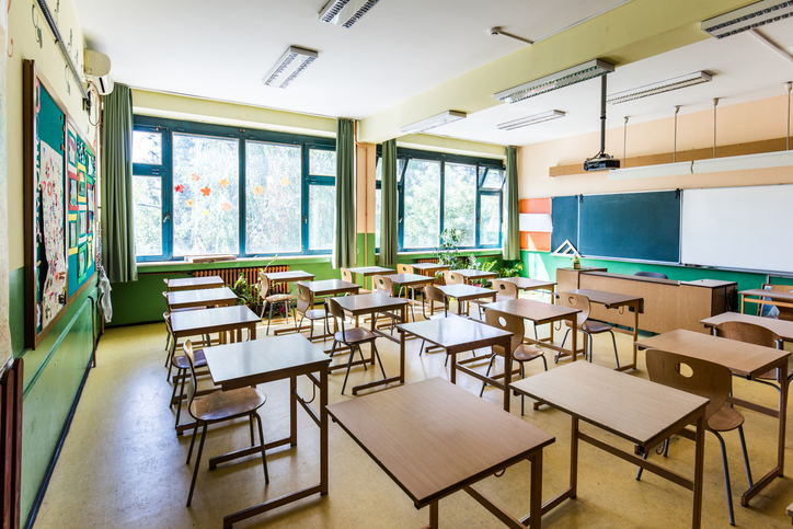 Empty classroom at elementary school!