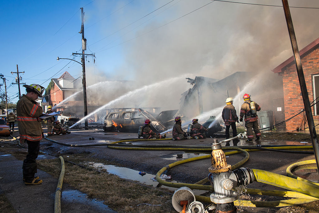 USA - Six Alarm Fire In New Orleans Central City