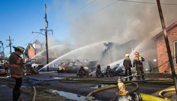USA - Six Alarm Fire In New Orleans Central City