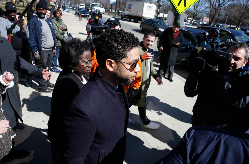 Actor Jussie Smollett Appears Outside Of Court After It Was Announced That All Charges Have Been Dropped Against Him