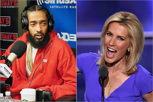 Nipsey Hussle Lauran Ingraham composite photo