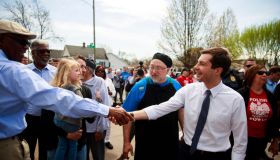 South Bend, Indiana Mayor Pete Buttigieg, who is running as...