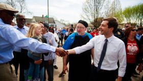 South Bend, Indiana Mayor Pete Buttigieg, who is running as...