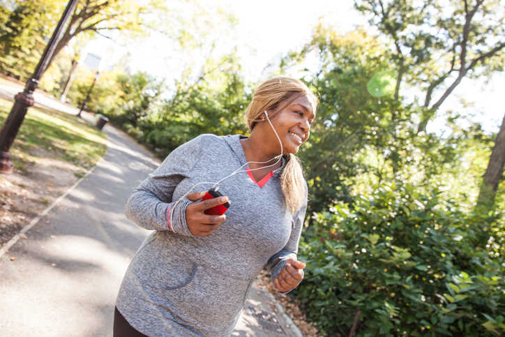 Woman exercising outdoors