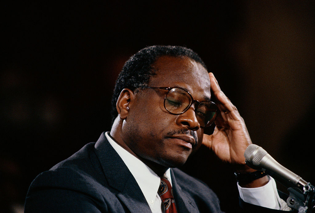 Clarence Thomas with Hand on Head