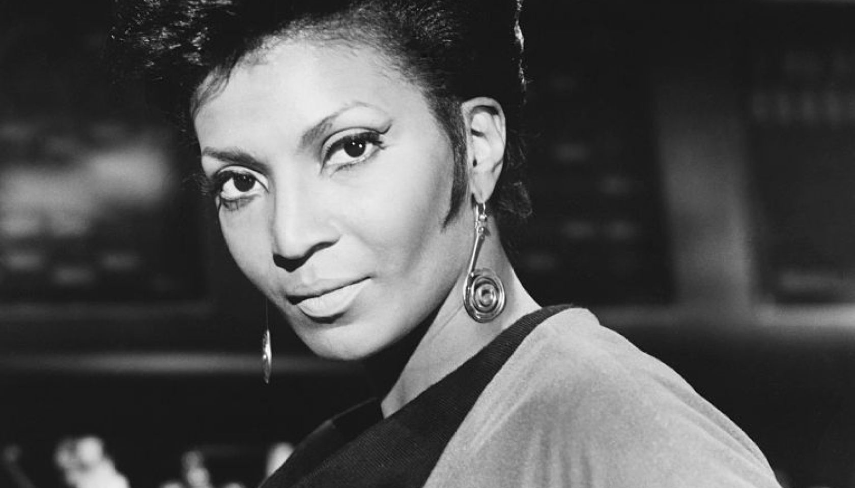 Actress Nichelle Nichols in Star Trek Uniform
