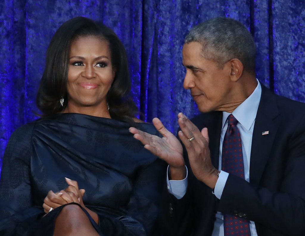 Barack And Michelle Obama Attend Portrait Unveiling At Nat'l Portrait Gallery