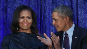 Barack And Michelle Obama Attend Portrait Unveiling At Nat'l Portrait Gallery