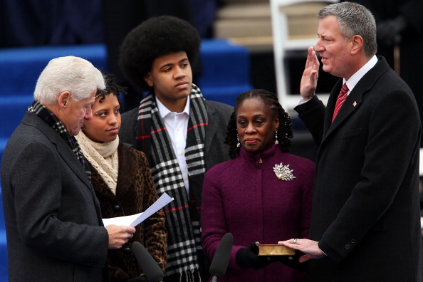 Bill De Blasio Sworn In As New York City Mayor