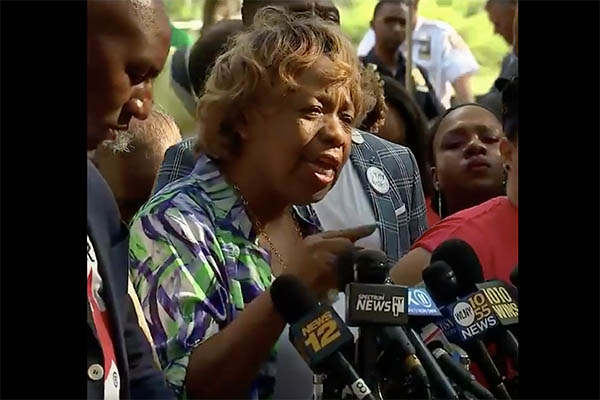 Gwen Carr, Eric Garner's mother, reacting to NYPD firing Daniel Pantaleo