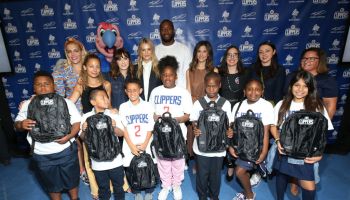 Baby2Baby And Ambassadors Celebrate Donation Of One Million Backpacks From Baby2Baby, Kawhi Leonard And The LA Clippers To Students In Los Angeles