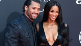 Russell Wilson and wife/singer Ciara arrive at the 2019 ESPY Awards held at Microsoft Theater L.A. Live on July 10, 2019 in Los Angeles, California, United States. (Photo by Xavier Collin/Image Press Agency)