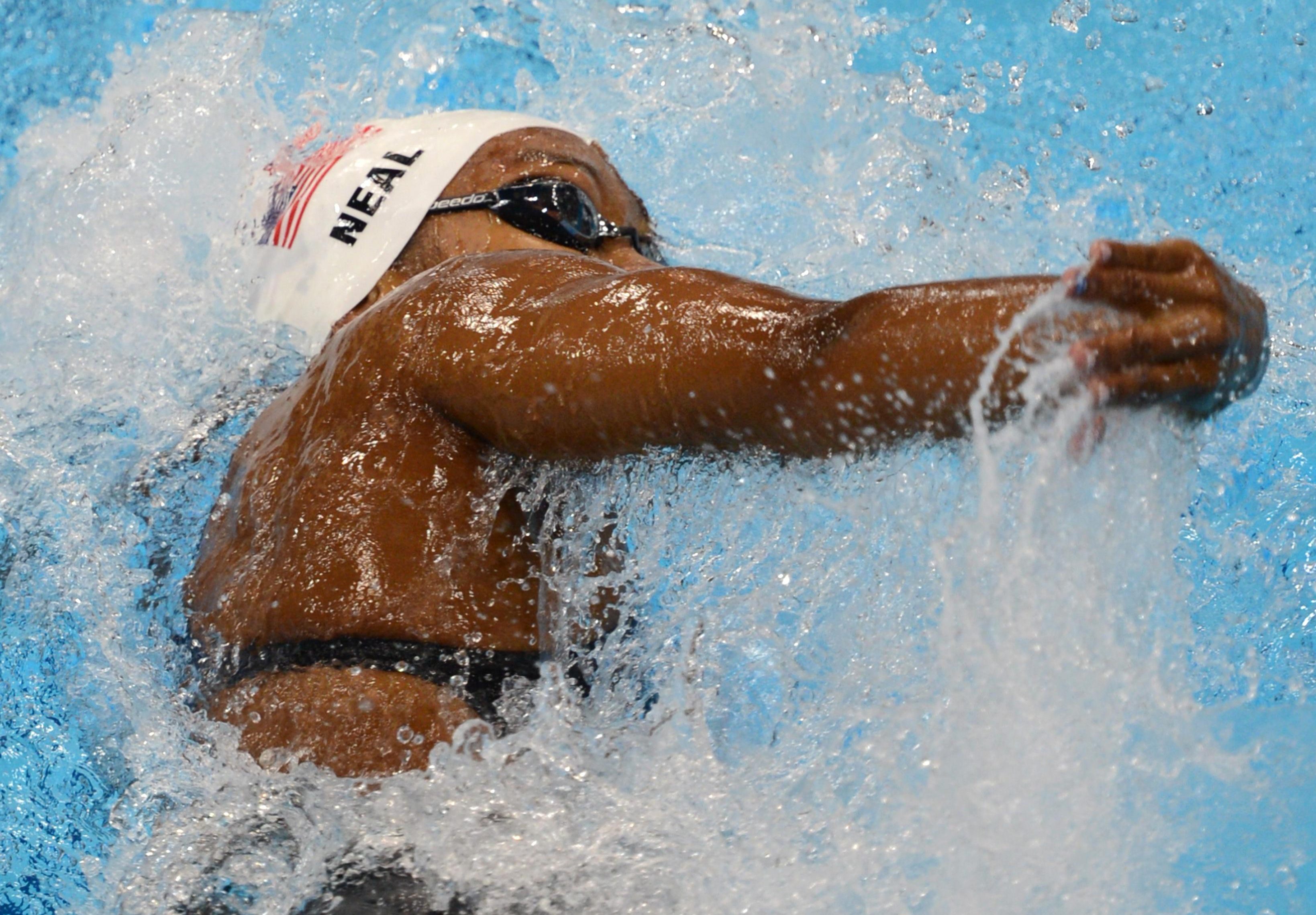 US swimmer Lia Neal competes in the wome