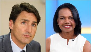 Justin Trudeau and Condoleezza Rice