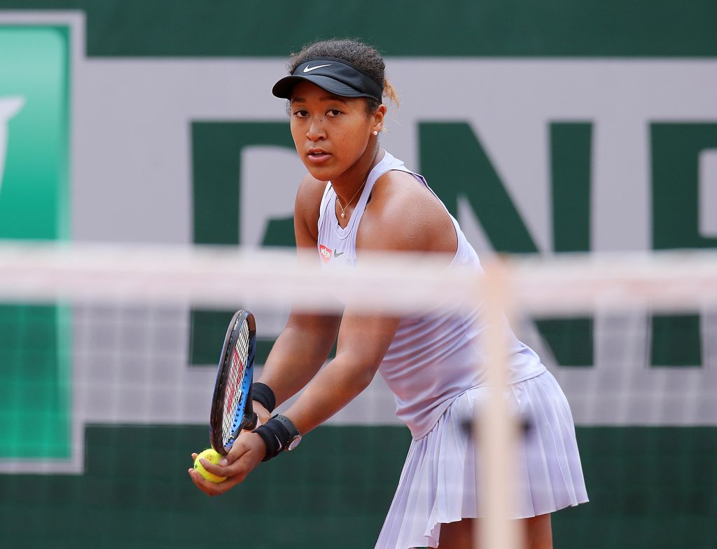 Naomi Osaka of Japan during Day five of the 2019 French Open at Roland Garros